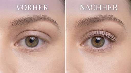 Professioneller Vorher-Nachher Vergleich Korean Lash Lifting