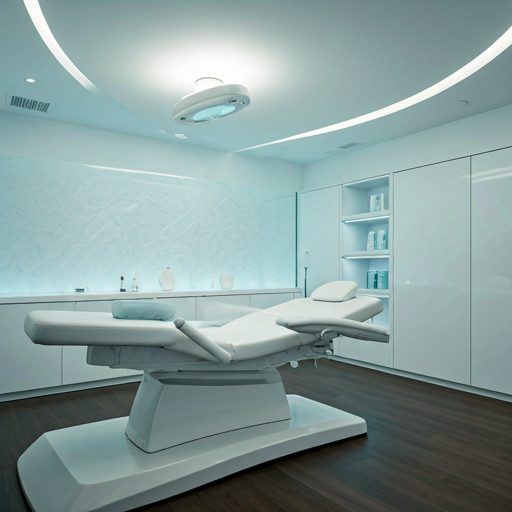 A luxurious and minimalist medical spa interior in Regensburg